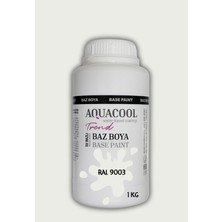 Aquacool Trend Akrilik Hobi Boya 1 kg Su Bazlı Hibrit Dönüşüm Boyası Ral 9003 Sinyal Beyaz