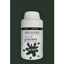 Aquacool Trend Akrilik Hobi Boya 1 kg Su Bazlı Hibrit Dönüşüm Boyası Ral 6009 Tanen Yeşili