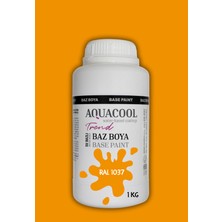 Aquacool Trend Akrilik Hobi Boya 1 kg Su Bazlı Hibrit Dönüşüm Boyası Ral 1037 Güneş Sarısı