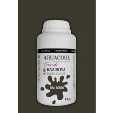 Aquacool Trend Akrilik Hobi Boya 1 kg Su Bazlı Hibrit Dönüşüm Boyası Ral 6006 Gri Zeytin