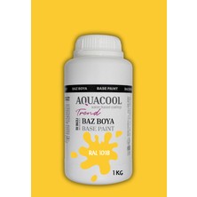 Aquacool Trend Akrilik Hobi Boya 1 kg Su Bazlı Hibrit Dönüşüm Boyası Ral 1018 Çinko Sarısı