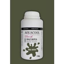 Aquacool Trend Akrilik Hobi Boya 1 kg Su Bazlı Hibrit Dönüşüm Boyası Ral 6003 Zeytin Yeşili