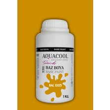 Aquacool Trend Akrilik Hobi Boya 1 kg Su Bazlı Hibrit Dönüşüm Boyası Ral 1005 Bal Sarısı