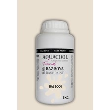 Aquacool Trend Akrilik Hobi Boya 1 kg Su Bazlı Hibrit Dönüşüm Boyası Ral 9001 Krem
