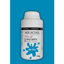 Aquacool Trend Akrilik Hobi Boya 1 kg Su Bazlı Hibrit Dönüşüm Boyası Ral 5012 Açık Mavi