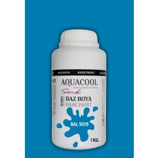Aquacool Trend Akrilik Hobi Boya 1 kg Su Bazlı Hibrit Dönüşüm Boyası Ral 5015 Gök Mavi
