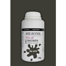 Aquacool Trend Akrilik Hobi Boya 1 kg Su Bazlı Hibrit Dönüşüm Boyası Ral 6015 Siyah Zeytin