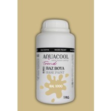 Aquacool Trend Akrilik Hobi Boya 1 kg Su Bazlı Hibrit Dönüşüm Boyası Ral 1000 Yeşil Bej