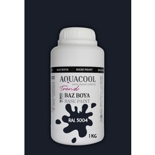 Aquacool Trend Akrilik Hobi Boya 1 kg Su Bazlı Hibrit Dönüşüm Boyası Ral 5004 Siyah Mavi
