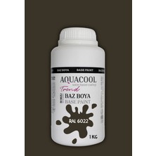 Aquacool Trend Akrilik Hobi Boya 1 kg Su Bazlı Hibrit Dönüşüm Boyası Ral 6022 Kahve Zeytin