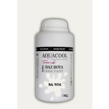 Aquacool Trend Akrilik Hobi Boya 1 kg Su Bazlı Hibrit Dönüşüm Boyası Ral 9016 Trafik Beyazı