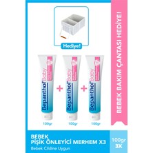 Bepanthol Baby Pişik Önleyici Merhem 100G X3 + Bebek Bakım Çantası Hediyeli