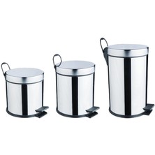 Maxiflow Pedallı Çöp Kovası 12LT Ø25*35CM 304