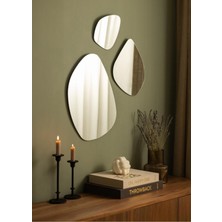 Mks Design Asimetrik Set Ayna / Asimetrik Duvar Dekoru / Düzensiz Ayna / Ayna Seti / Salon Aynası