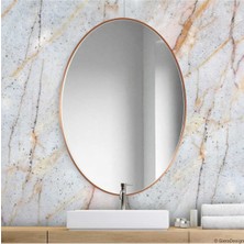 Mks Design Oval Duvar Dekor Aynası / Asimetrik Ayna / Konsol Aynası / Düzensiz Ayna / Dekor Aynası