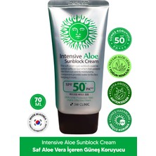 3W CLiNiC Hassas Ciltler Için Aloe Vera Içeren Yatıştırıcı Büyük Boy Güneş Kremi 3W Clinic Spf 50+ Pa+++ 70 ml