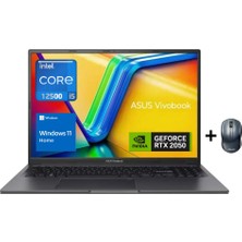 Asus Vivobook K3605ZF Intel I5-12500H 16GB 1tb SSD Geforce® Rtx 2050 4gb 16" Fhd 120Hz Windows 11 Home Dizüstü Bilgisayar - Asus Mouse WZ06