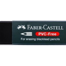 Faber-Castell Siyah Silgi 3 Adet  7089 30 PVC-Free Ergonomik Tasarım ile Kurşun Kalem İzlerini Kolayca Siler