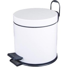Maxiflow Pedallı Çöp Kovası 3lt Ø21*22CM Beyaz