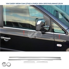 Ebal Oto VW Caddy Krom Cam Çıtası 4 Prç. 2004-2015 P. Çelik