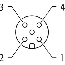 Murr 7000-12221-6140500  M12 Dişi 0° Dişi Düz M12, 4 Kutuplu 5 Metre