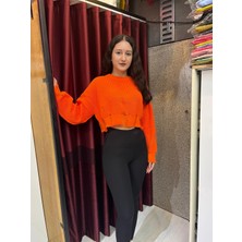 Ritim Rüyası Butik Bisiklet Yaka Crop Kazak