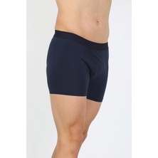 Akbeniz Erkek Büyük Beden Pamuk Likralı Boxer Lacivert 40134