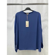 Zeynep Butik Efraze Uzun Kollu Önü Şifon Penye Içlik Tunik Body Bluz 71 cm 4433 1632