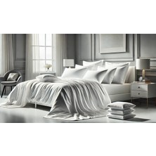 Battal Boy King Size %100 Cotton Çarşaf Takımı 1 Çarşaf 2 Yastık Kılıfı 63 Tel