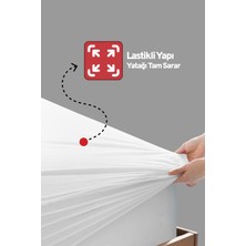 Eve Tekstil Fitted Pamuklu Bebek / Tek / Çift Kişilik Sıvı Geçirmez Yatak Koruyucu Lastikli Çarşaf Alez