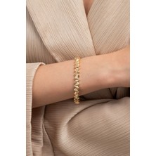 Nisera Jewellery Geometrik - Love Altın Kelepçe