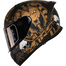 Mts M-201 Anubıs Golg Güneş Vizörlü Kask (Siyah Camlı)