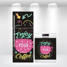Buzdolabı ve Bulaşık Makinesi Kapak Kendinden Yapışkanlı Folyo Kaplama Kahve