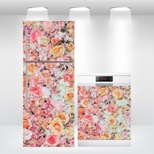 Buzdolabı ve Bulaşık Makinesi Kapak Sticker Folyosu Gül