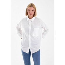 Emmas Clothing Yeni Sezon Kadın Düşük Omuz Oversize Gömlek