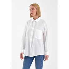 Emmas Clothing Yeni Sezon Kadın Düşük Omuz Oversize Gömlek
