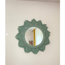 Makrome Ev Dekor Ayna Süsü Doğal El Yapımı Salon Mutfak Çocuk Odası Eğlence