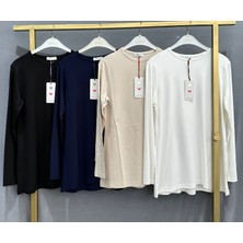 Zeynep Butik Efraze Uzun Kollu Penye Içlik Tunik Bluz Body 69 cm 406 1629
