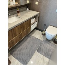 İstinye Halı Yıkanabilir Kaymaz Taban 60 x 100 50 x 60 2'li Banyo Paspası Klozet Takımı