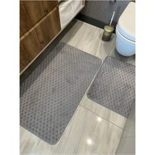 İstinye Halı Yıkanabilir Kaymaz Taban 60 x 100 50 x 60 2'li Banyo Paspası Klozet Takımı