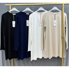 Zeynep Butik Efraze Uzun Kollu Penye Içlik Tunik 84 cm 408 1627