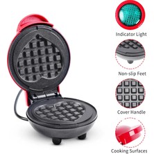 Mini Elektrikli Waffle Makinesi, Kalp Şekilli Waffle Pişirme Cihazı (Yurt Dışından)