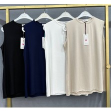 Zeynep Butik Efraze Sıfır Kollu Penye Içlik Body Bluz Tunik 69 cm 405 1624