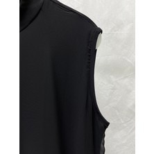 Zeynep Butik Efraze Sıfır Kollu Önü Şifon Sandy Elbise Içlik 144 cm 778 1625