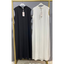 Zeynep Butik Efraze Sıfır Kollu Önü Şifon Sandy Elbise Içlik 144 cm 778 1625