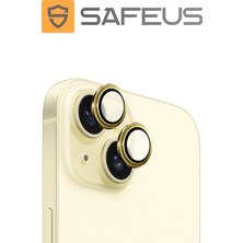 Safeus iPhone 15 Plus 9h Safir Temperli Kamera Lens Koruyucu