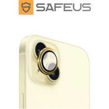 Safeus iPhone 15 Plus 9h Safir Temperli Kamera Lens Koruyucu