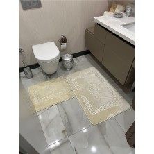 İstinye Halı Yıkanabilir Kaymaz Taban 60 x 100 50 x 60 2'li Banyo Paspası Klozet Takımı