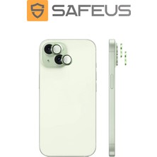 Safeus iPhone 15 9h Safir Temperli Kamera Lens Koruyucu