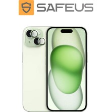 Safeus iPhone 15 9h Safir Temperli Kamera Lens Koruyucu